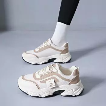 Кожаные белые туфли женские, весенние, новые, женские, на платформе, удобные, простые, повседневные, универсальные, подходящие по цвету, женские туфли 35 хаки