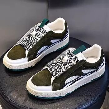 Кожаные белые туфли женские весна 2025 новые повседневные универсальные туфли на плоской подошве женские туфли с неглубоким горлом на шнуровке спортивные женские туфли прилив 35