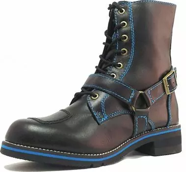 Кожаные ботинки Falcon Flagship Model Black Blue [Wild Wing] 26.0 см