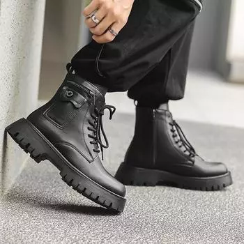 Кожаные ботинки Martin мужские ботинки ретро модные ботинки высокие ботинки Martin мужские осенние короткие ботинки оптом 38