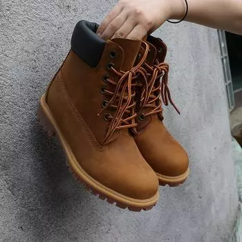 Кожаные ботинки Martin, женские ботинки из ревеня, мужские ботинки, средние ботинки Tooling, ботинки для отдыха на природе, короткие ботинки в стиле ретро из коровьей кожи 35 серый