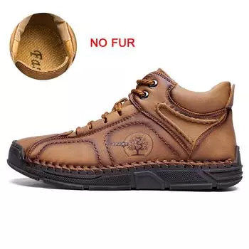 Кожаные ботинки ручной работы. Мужская обувь. Удобные мужские ботильоны. Повседневная обувь. Туфли для инструментов большого размера. 39 коричневый