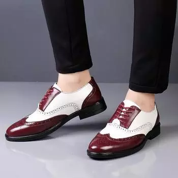 Кожаные броги мужские большого размера, модные свадебные мужские туфли для вечеринок, итальянские дизайнерские мужские туфли для вождения, формальные мужские туфли на шнуровке, оксфорды 40 чёрный