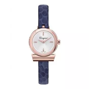 Кожаные часы Salvatore Ferragamo Gancino ip розовое золото