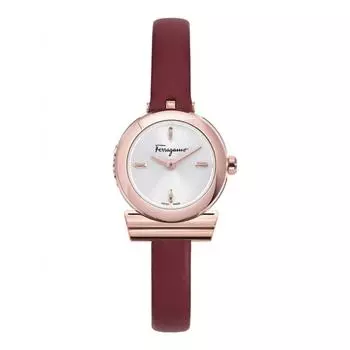 Кожаные часы Salvatore Ferragamo Gancino ip розовое золото