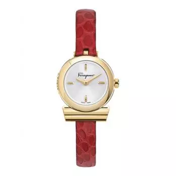 Кожаные часы Salvatore Ferragamo Gancino ip желтое золото