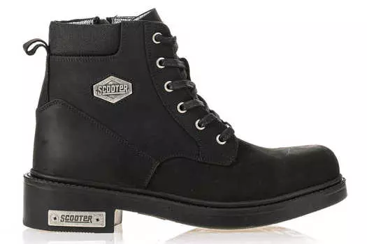 Кожаные черные ботинки для скутера G5121CS