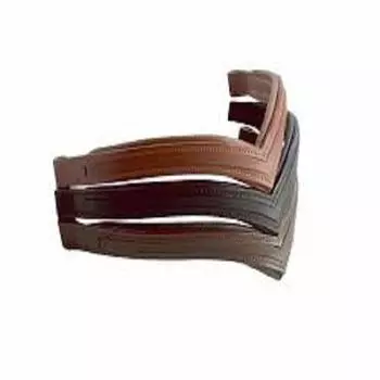 Детали уздечки из кожи с пустым каналом премиум-качества, V-образная налобная повязка 10 мм. Extra Large ( 45 cm) чёрный