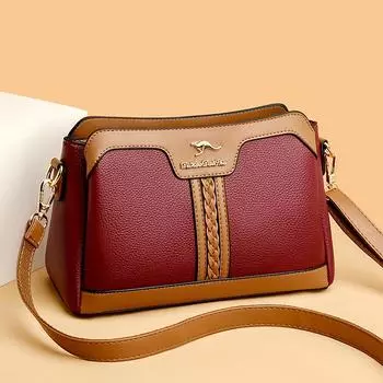 Кожаные дизайнерские сумки через плечо для женщин, высококачественная женская повседневная сумка
