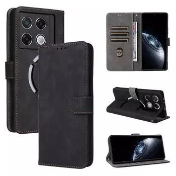 Кожаные флип-чехлы для Infinix GT 20 Pro Чехол для телефона из искусственной кожи с полной защитой корпуса [с блокировкой RFID] for Infinix GT 20 Pro чёрный