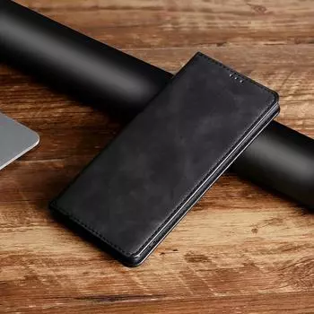 Кожаные флип-чехлы для Infinix Hot 50 Pro+ 4G Hot 50i/Smart 9 40i 30i Zero 40 5G Note 40 30 Pro Ударопрочный кожаный флип-чехол Infinix Hot 50 Pro+ Plus чёрный
