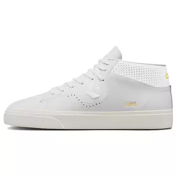 Кожаные кроссовки Converse Louie Lopez Pro Mid Mono - белые кеды унисекс Egret A05090C 46