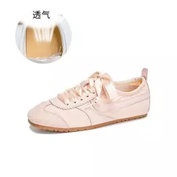 Кожаные кроссовки Форрест Гамп женские 2025 лето новые на плоской подошве спортивная обувь повседневная дышащая женская обувь балетки для тренировок модная обувь 35