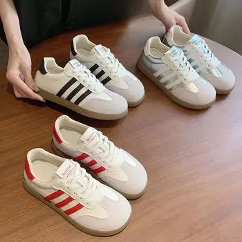 Кожаные кроссовки с мягкой подошвой, немецкие кроссовки, женская обувь, новые летние тонкие дышащие уродливые милые маленькие белые туфли, повседневные спортивные туфли для сноуборда 35