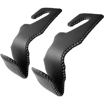 Кожаные крючки для кошелька в автомобиле, держатель для автомобильного кошелька из 2 штук, автомобильные крючки для подголовника автомобиля для подвешивания кошельков и сумок, пальто, продуктовая сумка