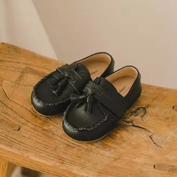 Кожаные лоферы унисекс Baby Jam Marco, черные-A009A 200