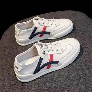 Кожаные маленькие белые туфли, женские туфли, летние тонкие дышащие повседневные туфли, новые легкие туфли Dexun Board Shoes с мягкой подошвой 35