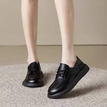 Кожаные маленькие белые туфли, женские туфли с мягкой подошвой, туфли Doudou для двоих, женские туфли с одной педалью, мокасины, удобная плоская подошва 35