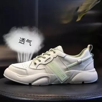 Кожаные маленькие белые туфли женские весна 2025 новая корейская версия повседневные универсальные туфли на плоской подошве женские туфли со шнуровкой и неглубоким вырезом 35