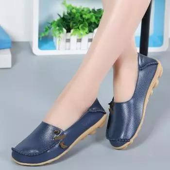 Кожаные материнские туфли на шнуровке с низким вырезом, женская обувь, сухожильная подошва, гороховая подошва, повседневная модная женская обувь EU43/CN44 белый