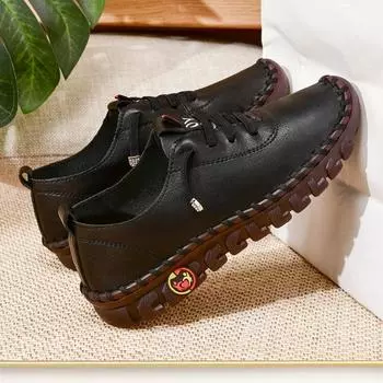 Кожаные мокасины с подушкой, женская ортопедическая обувь, удобные повседневные туфли на плоской подошве, женские мокасины, женские водонепроницаемые удобные мокасины на плоской подошве CN 35