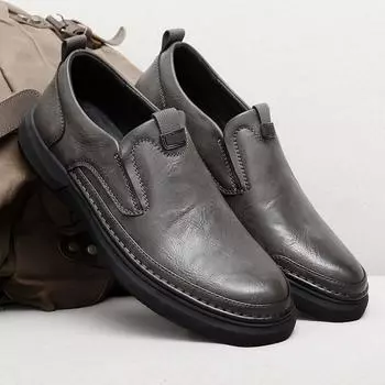 Кожаные мокасины slip on модные мужские повседневные туфли мокасины мужские туфли на плоской подошве модные мужские туфли-лодочки мужские туфли для вождения Hombre 6.5