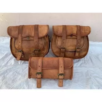 Кожаные мотоциклетные сумки Combo 3 седельной сумки для Sportster 3 Bags Combo коричневый