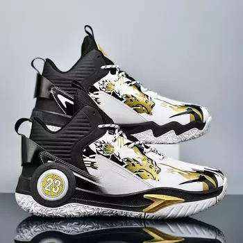 Кожаные мужские баскетбольные кроссовки для женщин, детские баскетбольные ботинки, водонепроницаемые кроссовки для активного отдыха, нескользящие баскетбольные тренировочные кроссовки для мужчин 36