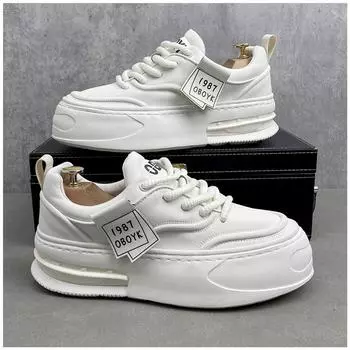 Кожаные мужские белые плоские повседневные туфли легкие кроссовки дышащая спортивная обувь обувь для мужчин теннисные туфли Zapatillas Hombre 38 чёрный