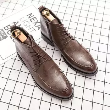 Кожаные мужские ботинки челси, классические базовые ботинки, теплая кожаная обувь для активного отдыха, удобная обувь для ходьбы, ботинки-броги 37