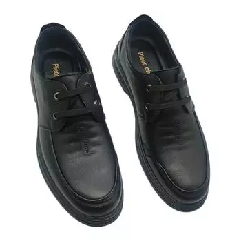 Кожаные мужские кожаные туфли, классические туфли, черные, на шнуровке, мужские туфли, повседневная одежда на все времена 715570--1 38 чёрный