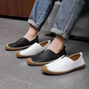 Кожаные мужские сандалии для пляжа и воды, летние повседневные сандалии для активного отдыха с закрытым носком, нескользящие мягкие кроссовки для походов и ходьбы по болоту, размер PLUS SIZE 48 38 чёрный