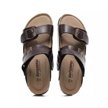 Кожаные мужские сандалии летние мужские и женские тапочки для отдыха на пляже повседневная обувь прочная нескользящая роскошная обувь 40