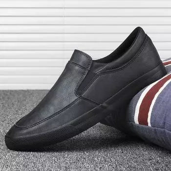 Кожаные мужские туфли без застежек Повседневные новые итальянские мягкие мужские мокасины ручной работы Мокасины дышащие мужские туфли-лодочки Zapatos Hombre 6.5