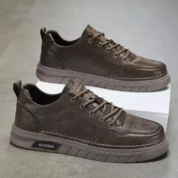 Кожаные мужские туфли ручной работы, дышащие мужские повседневные туфли, удобные мужские кроссовки для ходьбы, роскошные брендовые туфли-лодочки, большие размеры 39-44 39