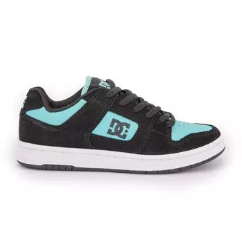 Кожаные низкие кроссовки Manteca черные синие Женские DC SHOES