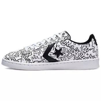 Кожаные низкие кроссовки унисекс Converse Keith Haring x Pro Белый Черный Красный 171857C 40.5