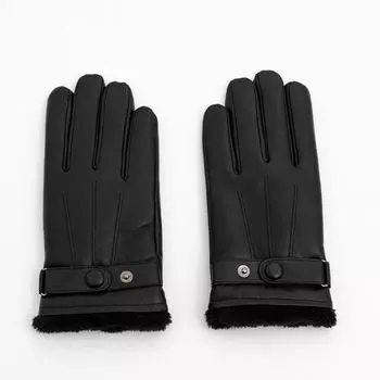 Кожаные перчатки Овчина Одежда Перчатки Осень и Зима Велосипедные Полнопалые Теплые Перчатки M Size