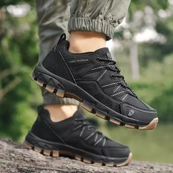 Кожаные походные ботинки мужские на шнуровке износостойкие для спорта на открытом воздухе мужские туфли мужские скалолазание треккинг охота мужские повседневные кроссовки 7