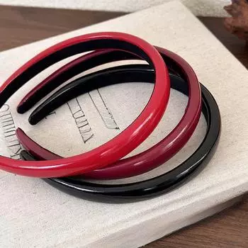 Кожаные повязки на голову, новые ретро-красные повязки для волос для женщин, модные обручи для волос, женские аксессуары для волос, рождественские подарки красный