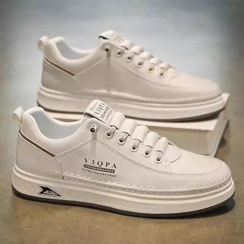 Кожаные повседневные туфли для мужчин, дышащие белые кроссовки, модные туфли для вождения, ходьбы, тенниса для мужчин, итальянские офисные туфли на плоской подошве 39 бежевый