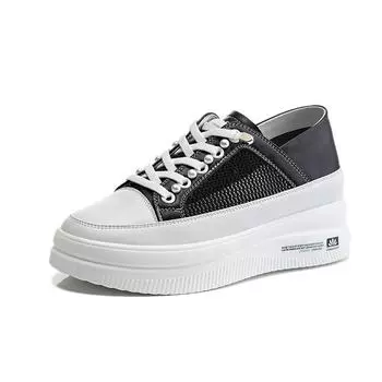 Кожаные прозрачные сетчатые туфли женские 2025 новые летние толстые подошвы усиливающие модные повседневные туфли на плоской подошве с неглубоким носком детские туфли прилив 35