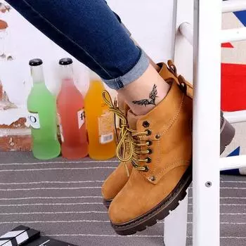 Кожаные рабочие ботинки Мужские ботинки Модные женские ботинки Ботинки Martin из коровьей кожи Укороченные ботинки для отдыха на природе Ботинки в стиле ретро-локомотива Ботинки для пустыни 35 хаки