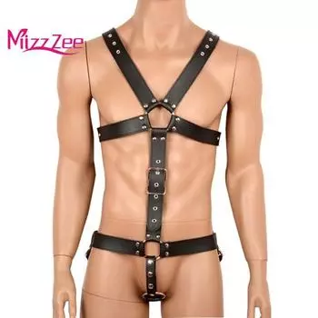 Кожаные ремни для связывания на груди, удерживающие раба, мужские ремни, пара, разделяющая секс-игрушки