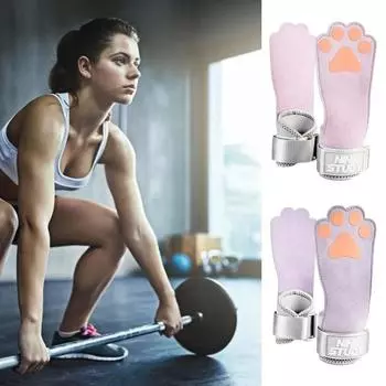 Кожаные ремни Dog Paw Fitness Power Straps Износостойкие ремни Dog Paw Deadlift Power Straps для женщин темно-фиолетового