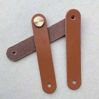 Кожаные ручки 6,4 х 2,5 см. Ручки для мебели ручной работы. Ручки для мебели. Ручки для шкафов и кухонных шкафов.