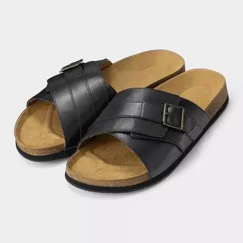 Кожаные сандалии GU by Uniqlo с перекрестными ремешками+E