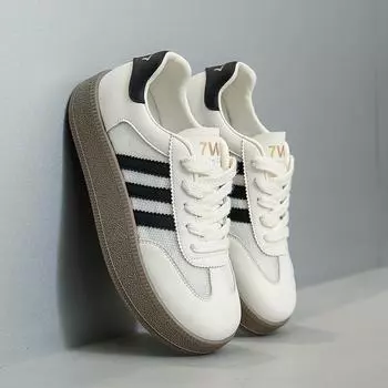 Кожаные сетчатые дышащие летние белые туфли для детей, новые универсальные туфли на толстой подошве, повседневные спортивные туфли для женщин 35