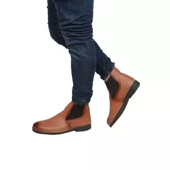 Кожаные сезонные мужские ботинки Модель Челси