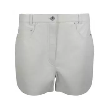 Кожаные шорты с завышенной талией Salvatore Ferragamo белый